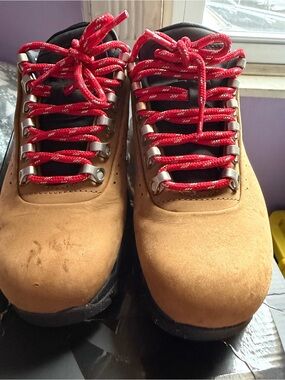 Nike Brown Boots with Red Laces